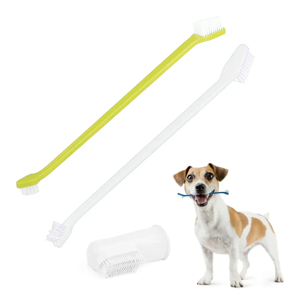 10Pk Dog Cat Dental Toothbrush Dual End Oral Care Canine Tooth Brush Hygiene Pet