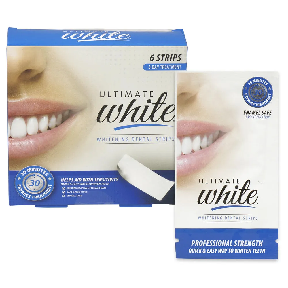12 White Strips Teeth Whitening Individual Strips Clean Bleaching Dental Whitener