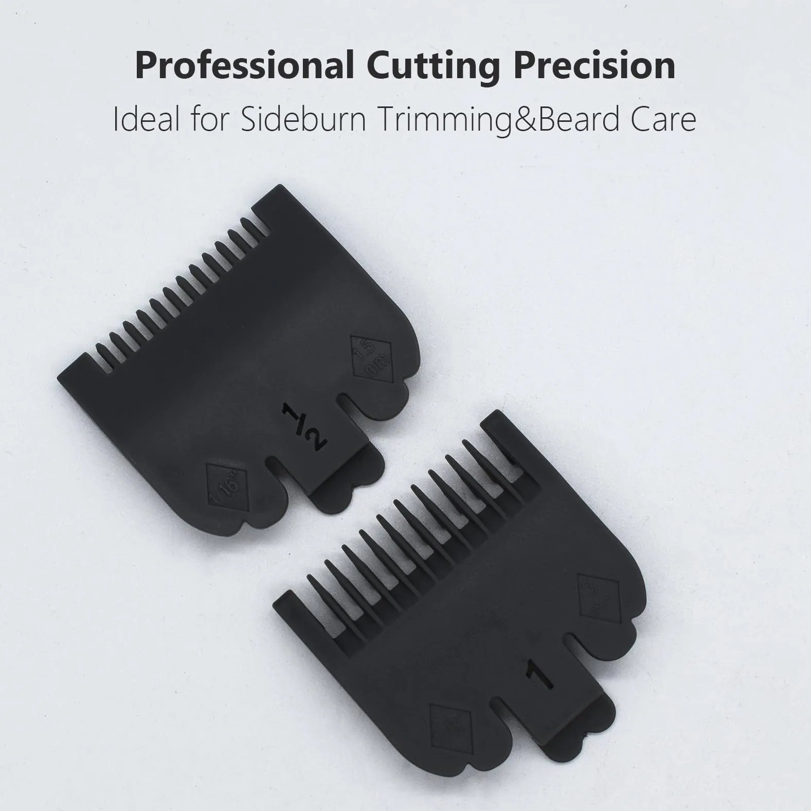 2 Pieces 2 Lengths Professional Hair Clipper Attachment Guide Guard Combs 1/16" 1/8" 1.5mm 3mm Compatible with Wahl Standard Full-Sized 5 Star Series Magic Clip Hair Clippers (Gray)