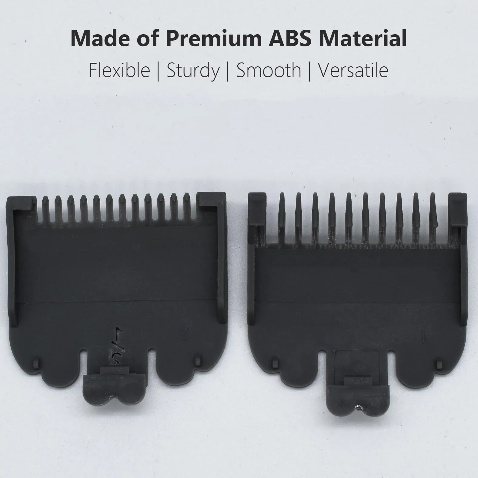 2 Pieces 2 Lengths Professional Hair Clipper Attachment Guide Guard Combs 1/16" 1/8" 1.5mm 3mm Compatible with Wahl Standard Full-Sized 5 Star Series Magic Clip Hair Clippers (Gray)