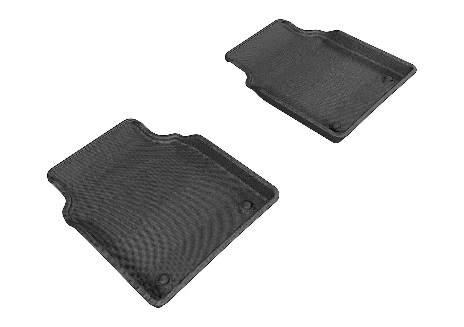 3D MAXpider L1AD03021509 - KAGU Floor Mat Black 2 pc. Rear For Use w/Long Wheelbase Models Only