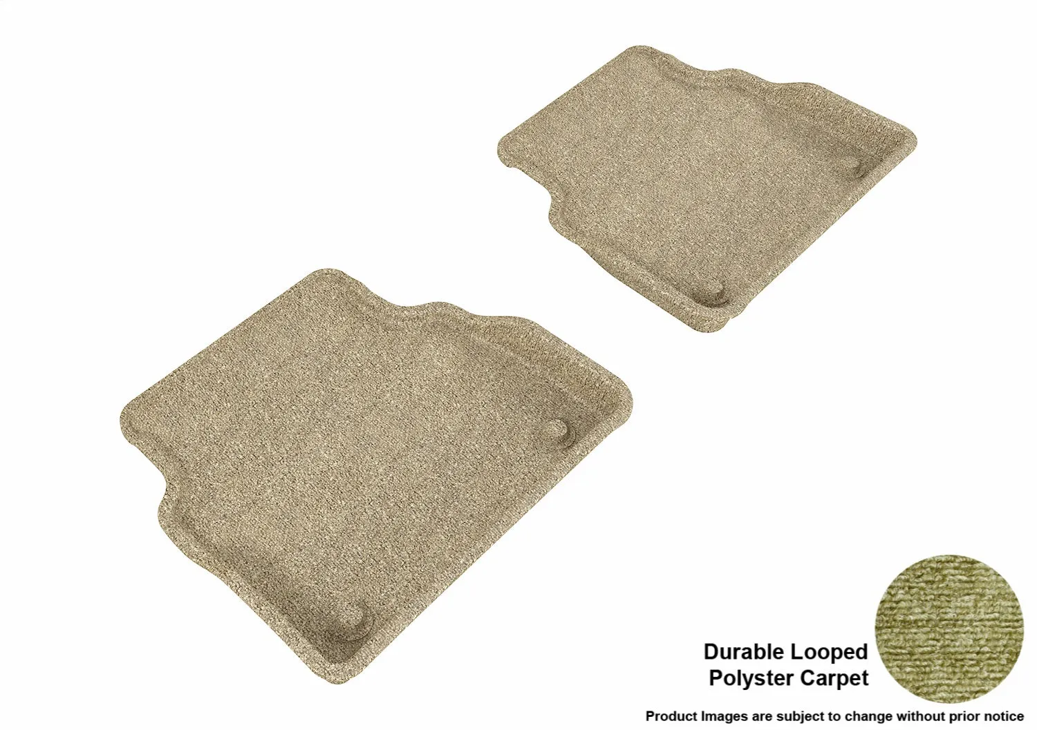 3D MAXpider L1AD03122202 - CLASSIC Floor Mat Tan 2 pc. Rear [Available While Supplies Last]