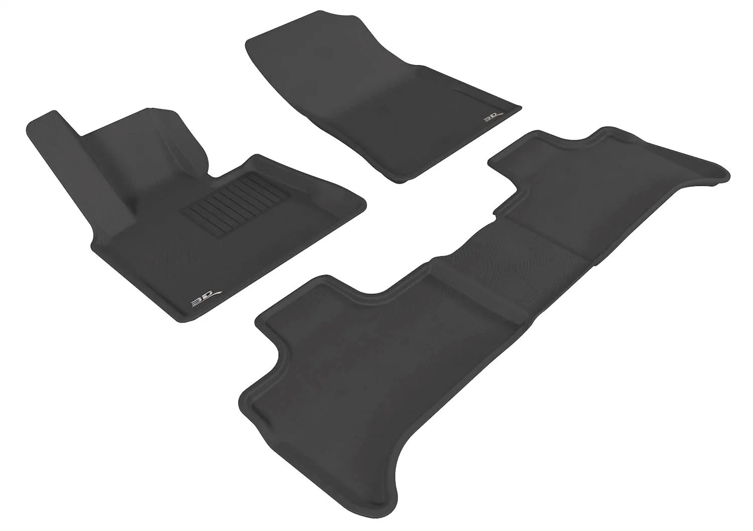 3D MAXpider L1BM00501509 - KAGU Floor Mat Black 3 pc. 2 Front Row 1 2nd