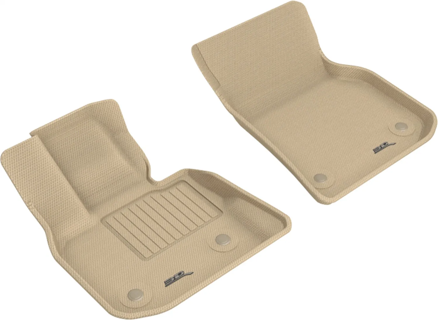 3D MAXpider L1BM09211502 - KAGU Floor Mat Tan 2 pc. Front [Available While Supplies Last]