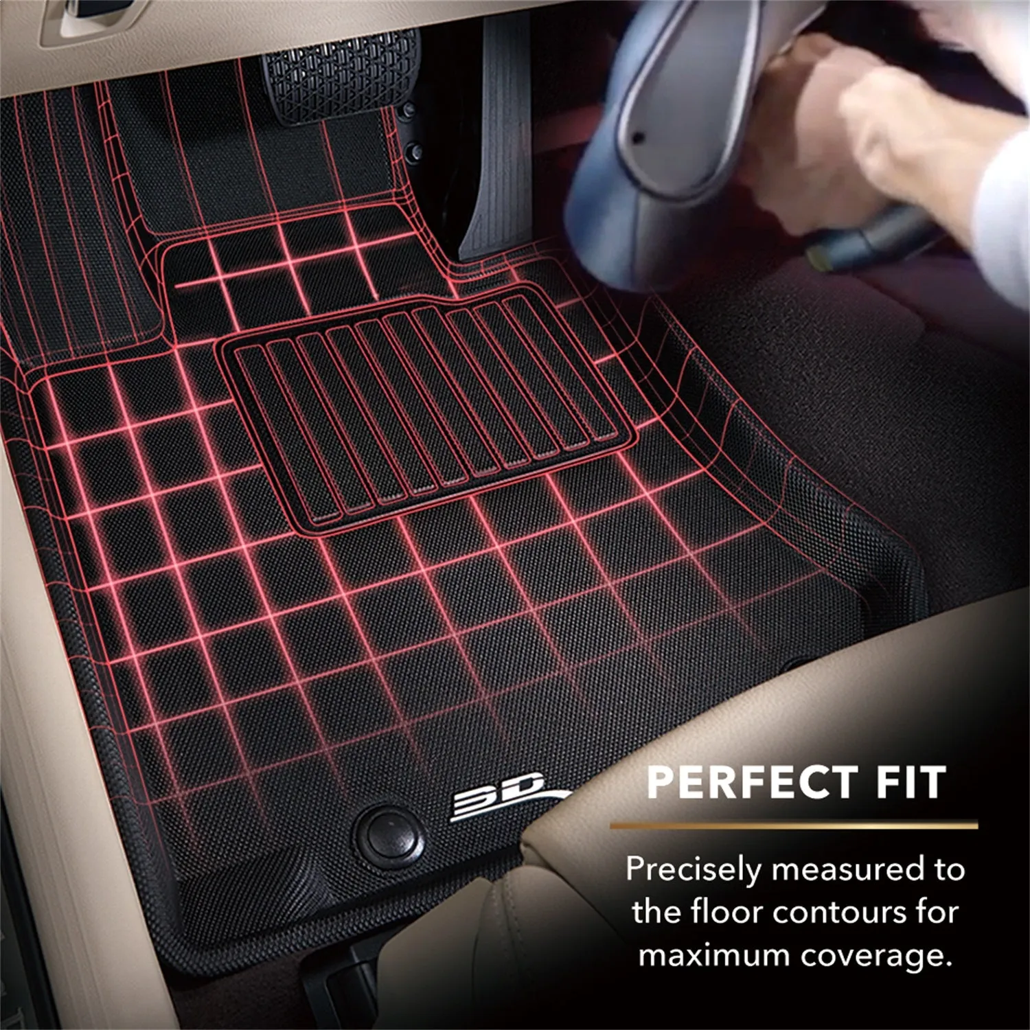 3D MAXpider L1CH06301502 - KAGU Floor Mat Tan 4 pc. Front and Rear [Available While Supplies Last]