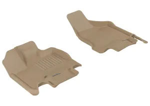 3D MAXpider L1DG01611502 - KAGU Floor Mat Tan 2 pc. Front For Use w/Single Hook On Drivers