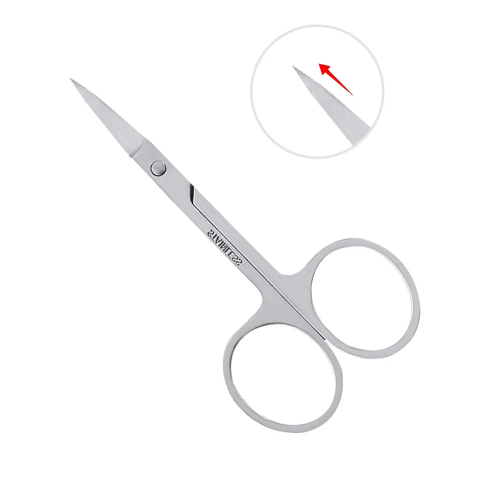 ABMRO 3pcs Small Eyebrow Scissors and Nose Hair Scissor, Beard Moustache Eyelash Nail Trimmer Facial Hair Grooming Scissors for Man and Woman