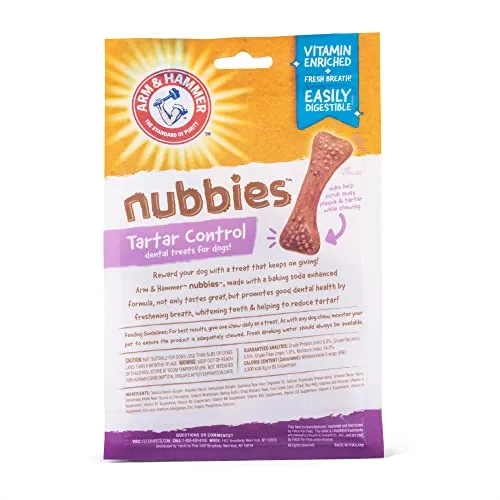 Arm & Hammer for Pets Nubbies Tartar Control Dental Treats for Dogs, Value Pack, 139 Pieces | Dental Chews Fight Bad Dog Breath, Plaque & Tartar | Chicken Flavor