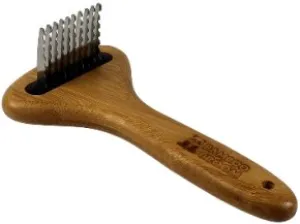 Bamboo Groom  Dematting Rake With Stainless Steel Serrated Blades
