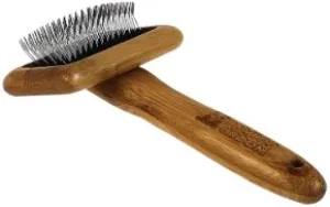 Bamboo Groom  Slicker Brush With Stainless Steel Pins