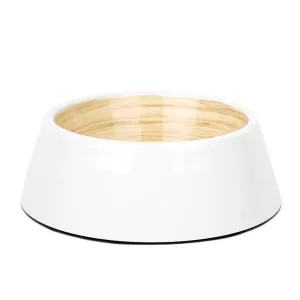Barkley & Bella White Bamboo Bowl Medium