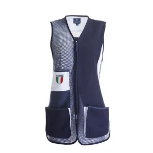 Beretta WOMAN'S UNIFORM PRO TRAP VEST Blue Navy & White