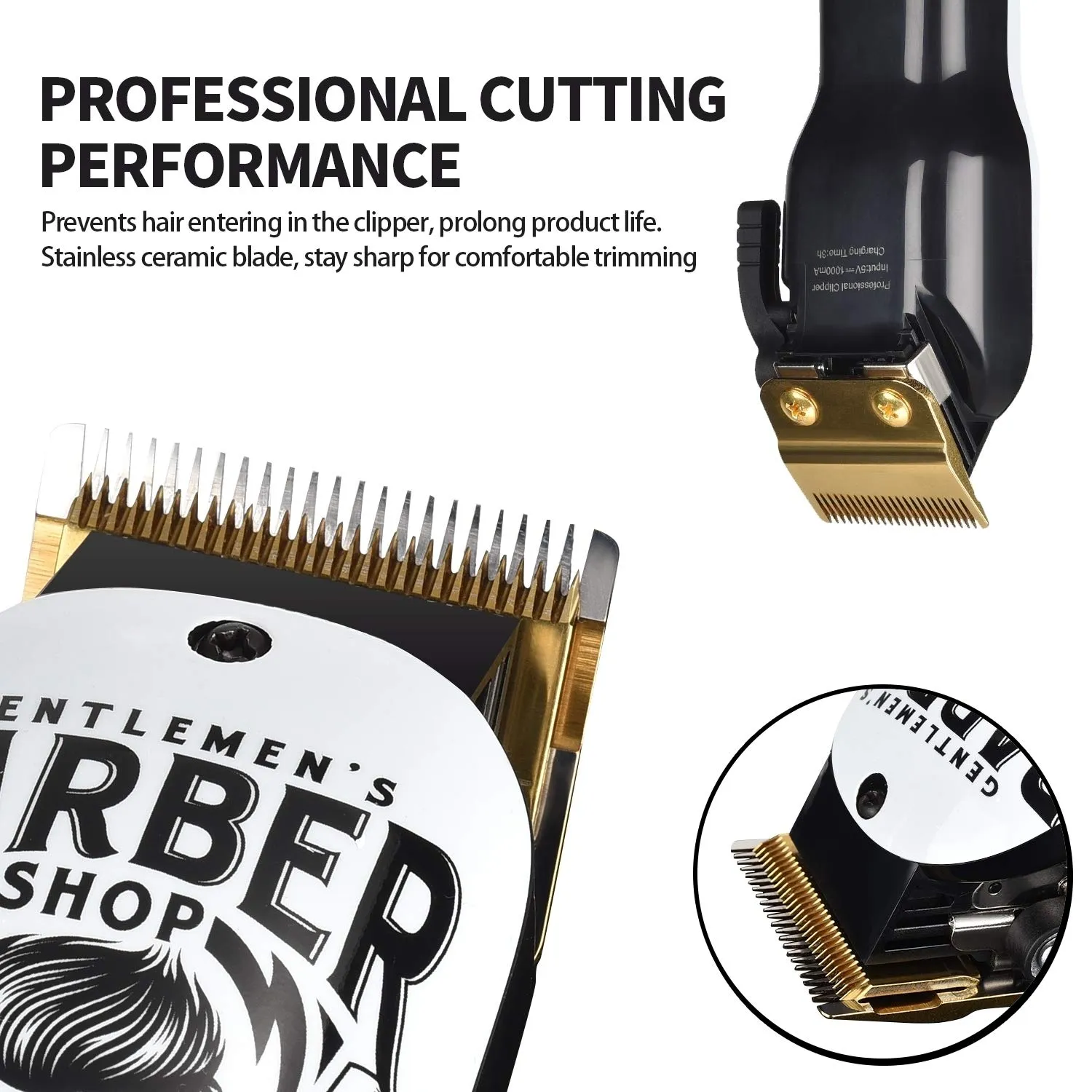 BESTBOMG Updated Professional Hair Clippers Cordless Hair Haircut Kit Rechargeable 2000mAh Hair Beard Trimmer Haircut Grooming Kit with 6 Guide Combs & for Men/Father/Husband/Boyfriend