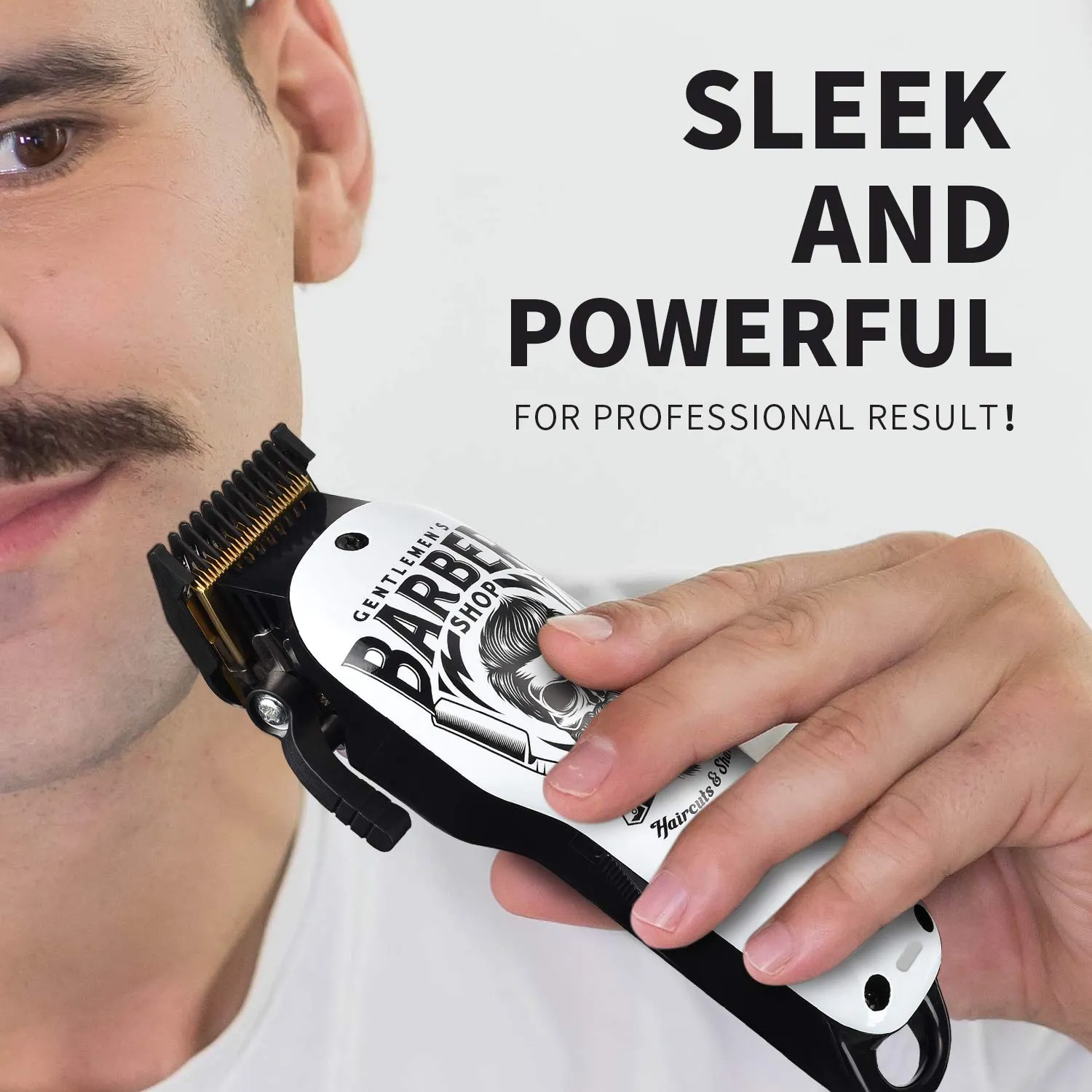BESTBOMG Updated Professional Hair Clippers Cordless Hair Haircut Kit Rechargeable 2000mAh Hair Beard Trimmer Haircut Grooming Kit with 6 Guide Combs & for Men/Father/Husband/Boyfriend