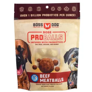 Boss Dog PROBALLS Beef Meatball Freeze Dried Dog Treats 3oz
