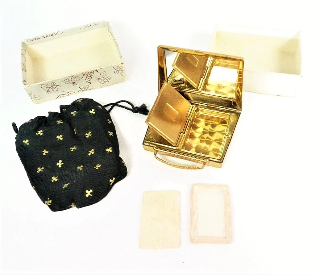Boxed 1950s Mascot Handbag Shaped Musical Powder Compact