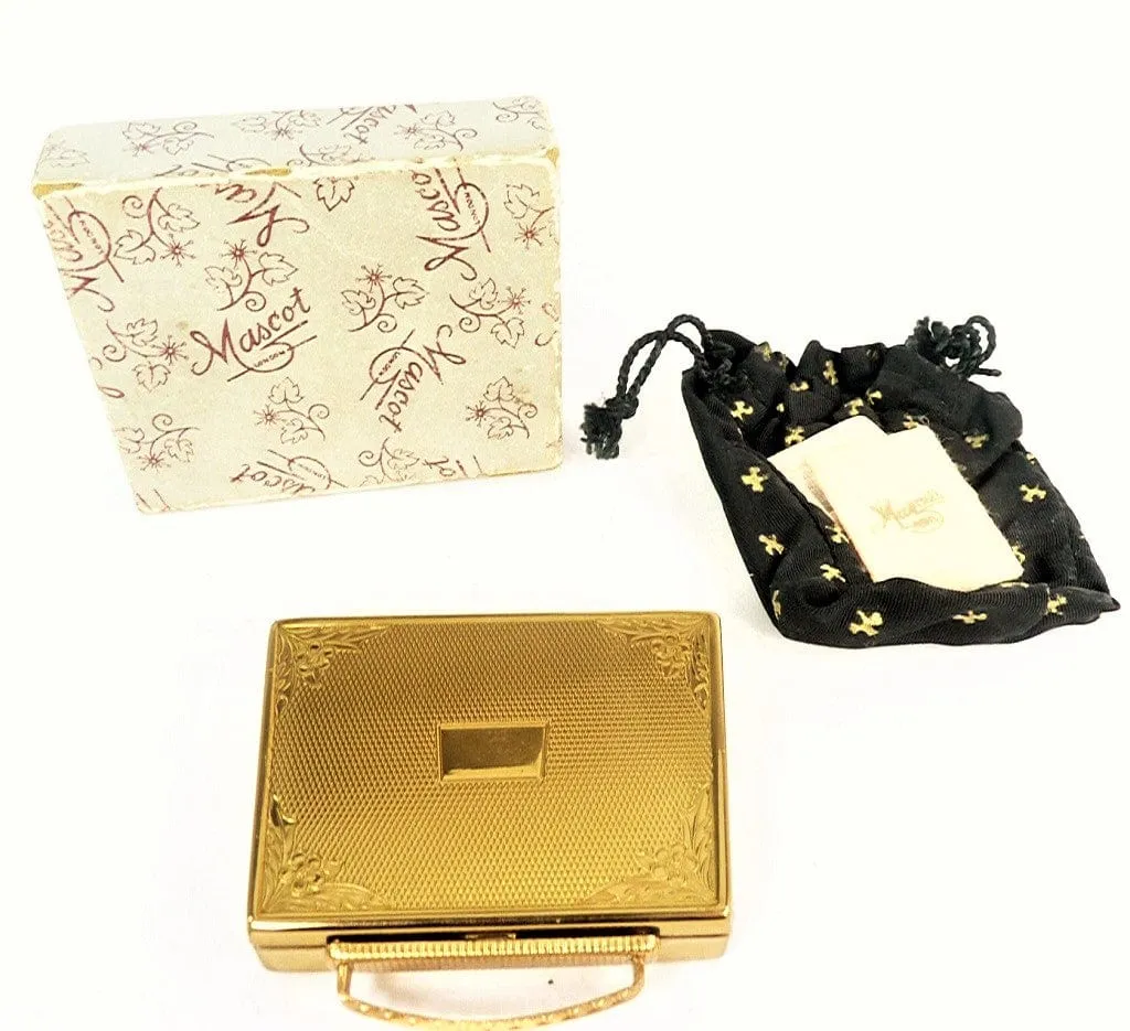 Boxed 1950s Mascot Handbag Shaped Musical Powder Compact