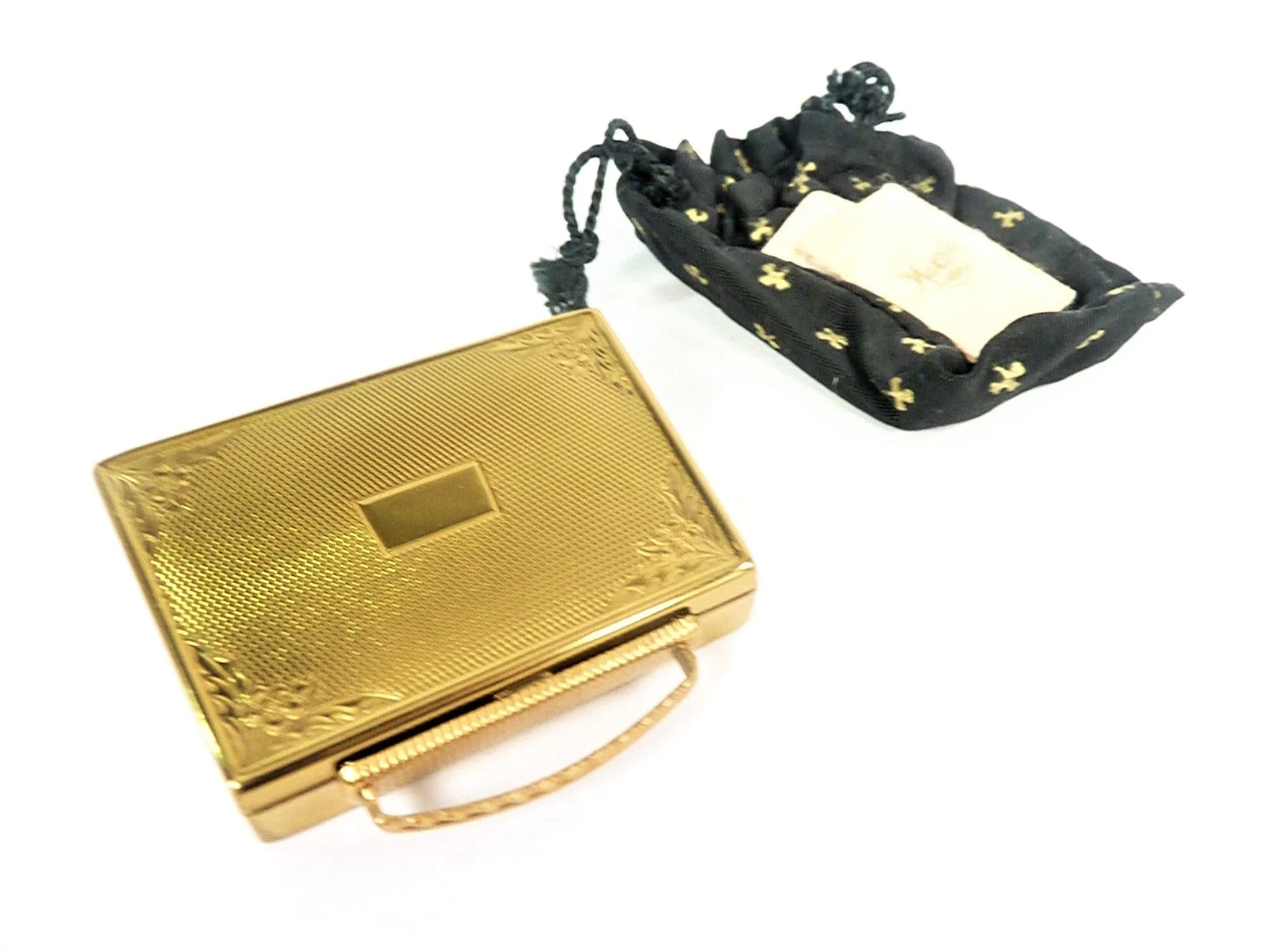 Boxed 1950s Mascot Handbag Shaped Musical Powder Compact