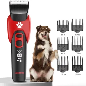 Canine Hair Clippers with Adjustable Comb Attachments