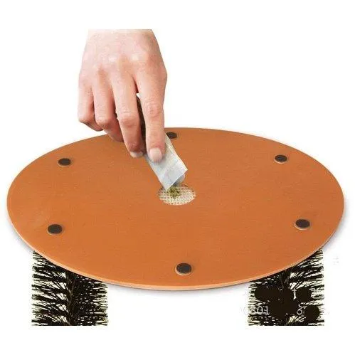Cat Self Groomer Arch Round Fleece Base Toy