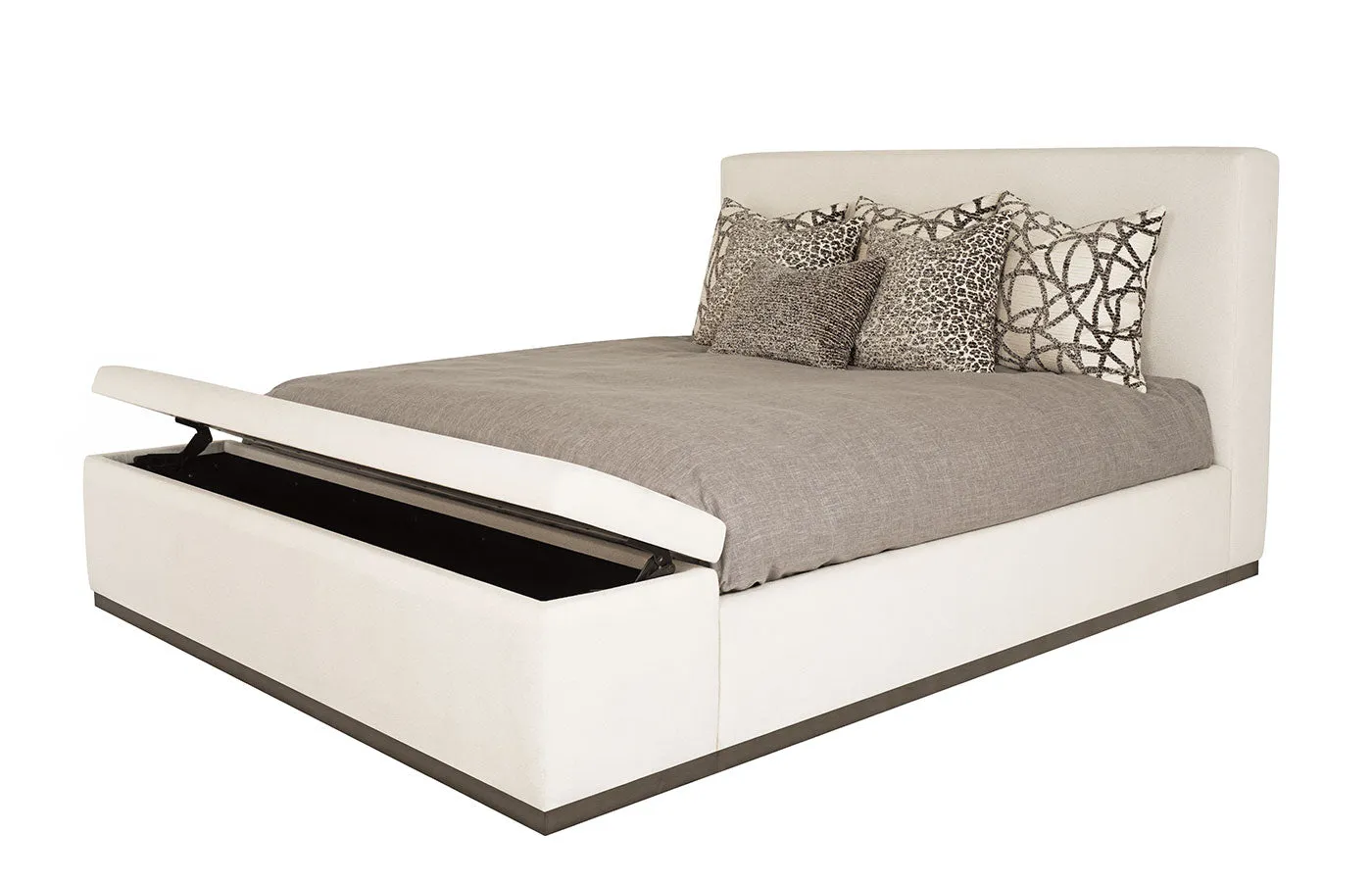 Cielo (Wood Base) Bed with Storage Footboard - King Size