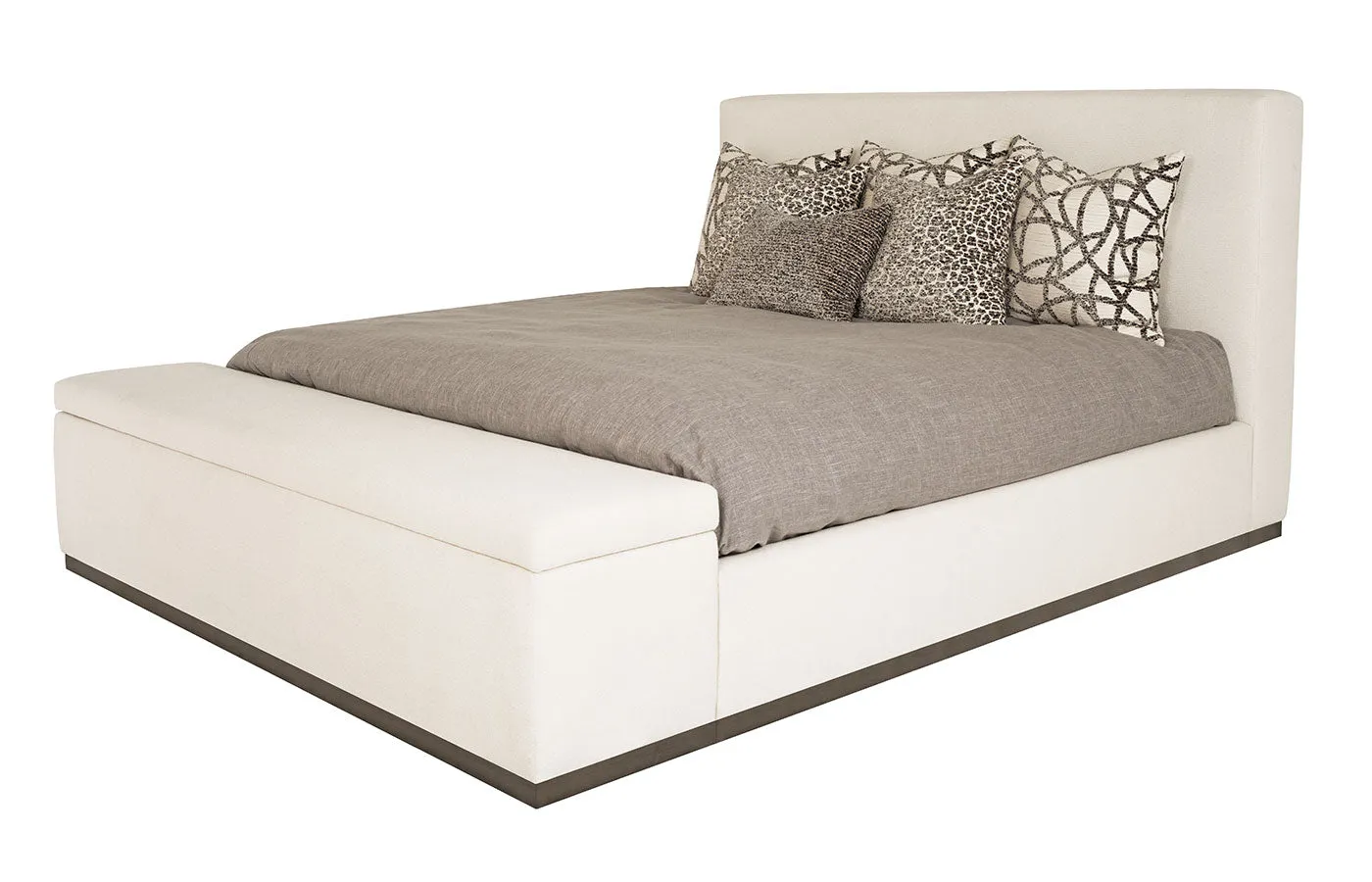 Cielo (Wood Base) Bed with Storage Footboard - King Size