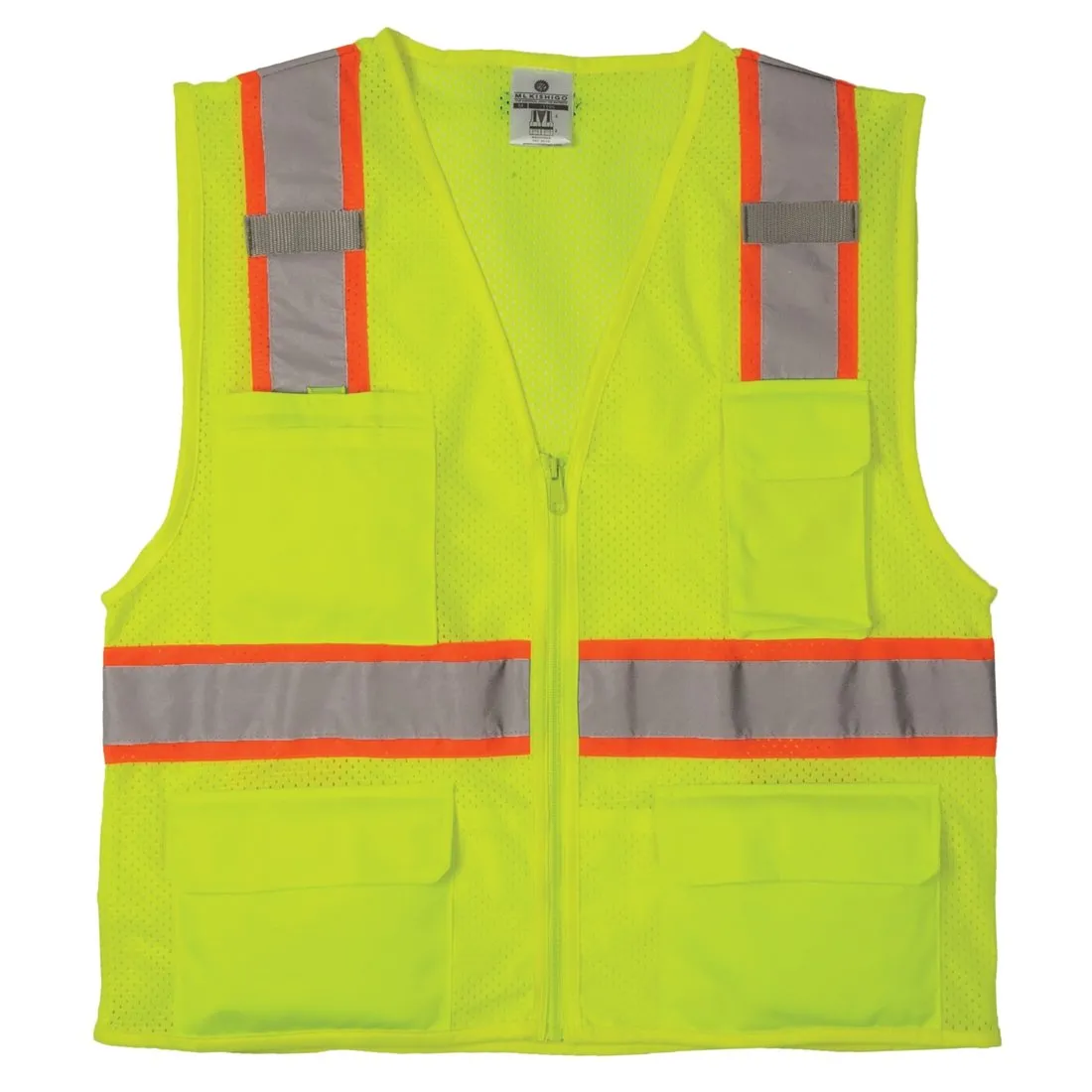 Class 2 Ultra-Cool Multi-Pocket Vest - Lime - Medium