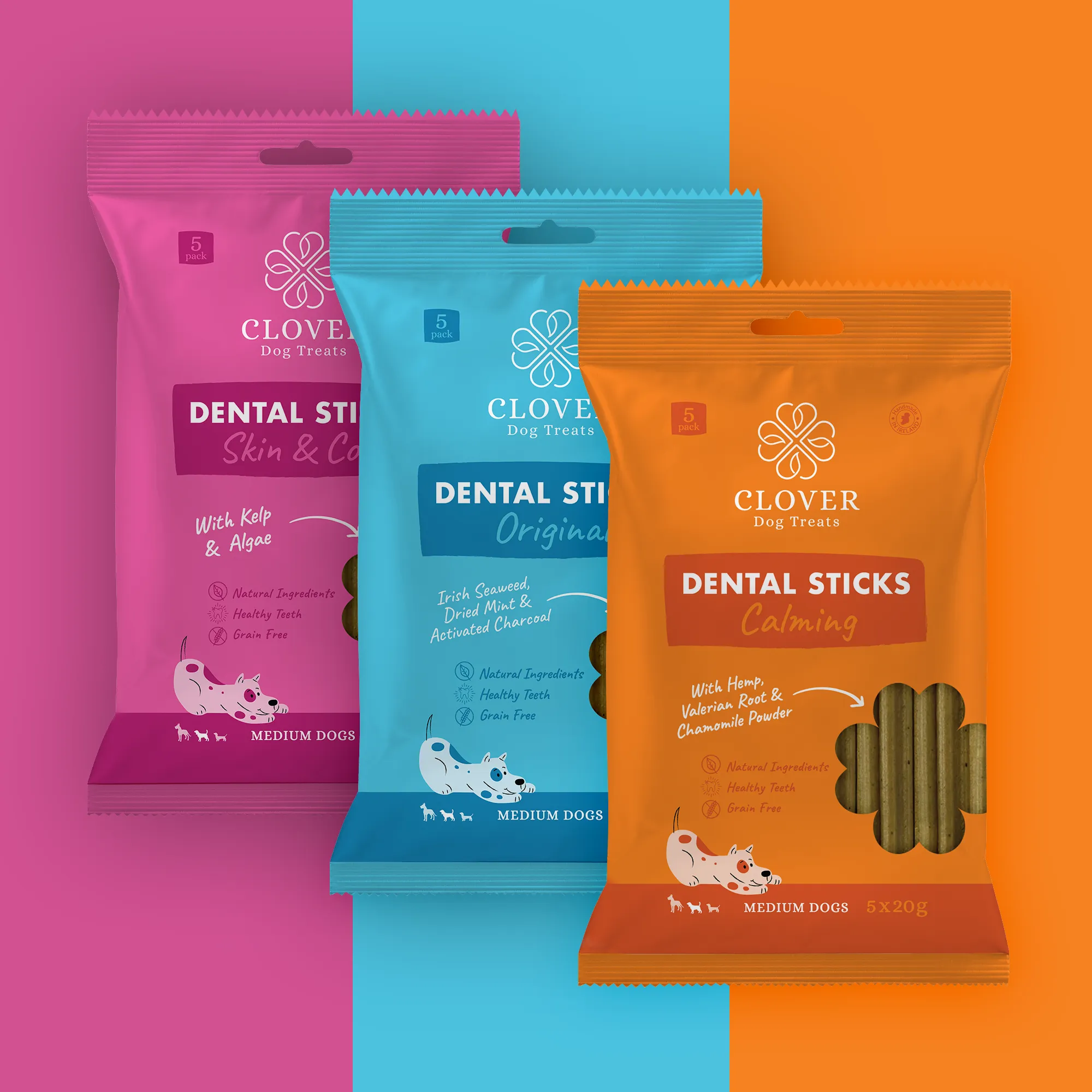 Clover Dog Treats - Original Dental Sticks
