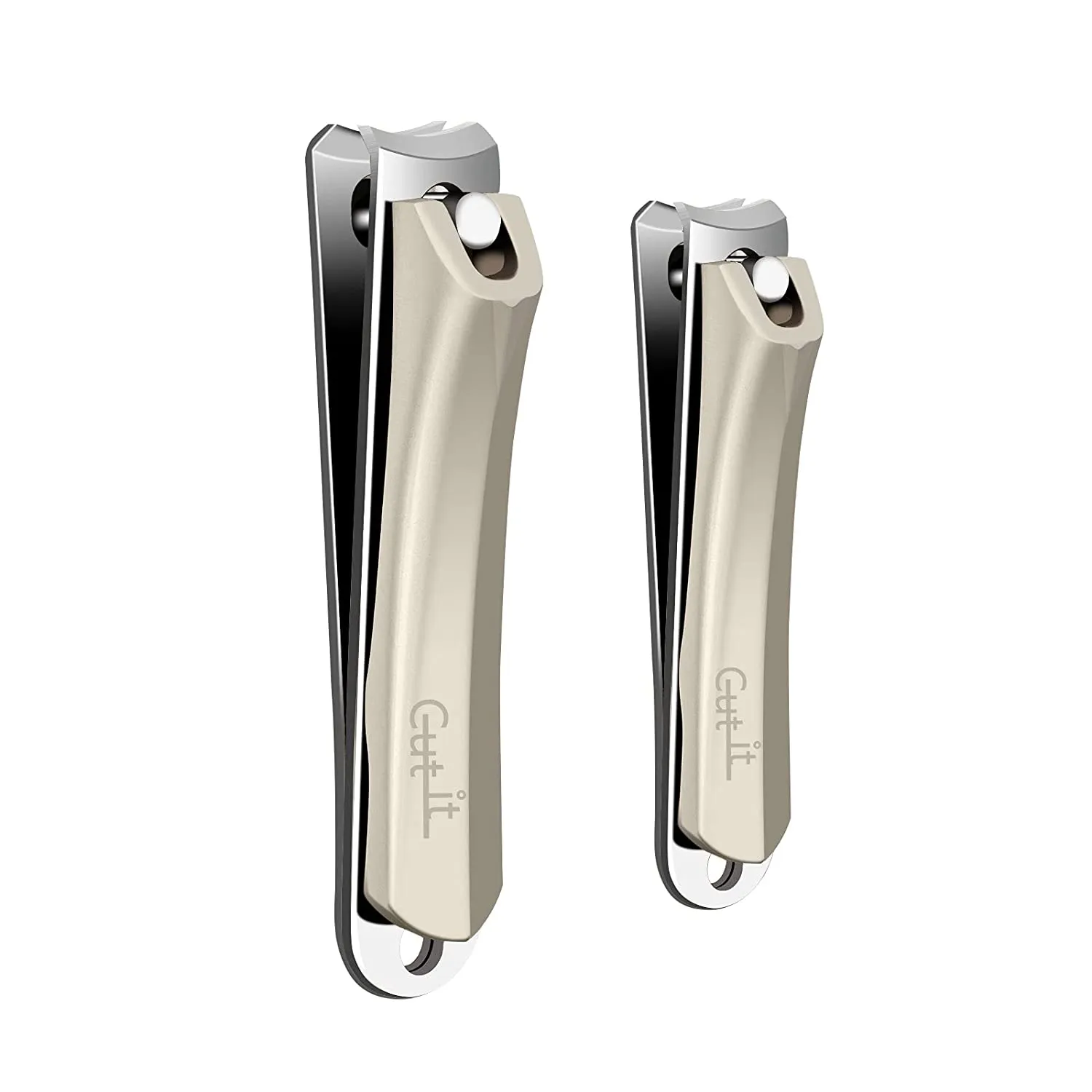 Cut IT Fingernail and Toenail Clippers Precise Stainless Steel Nail Clippers Set, Professional Ultra Sharp Edges Curved Blade Nail Cutters for for Men & Women, No Splash Nail Trimmer for Thick Nails