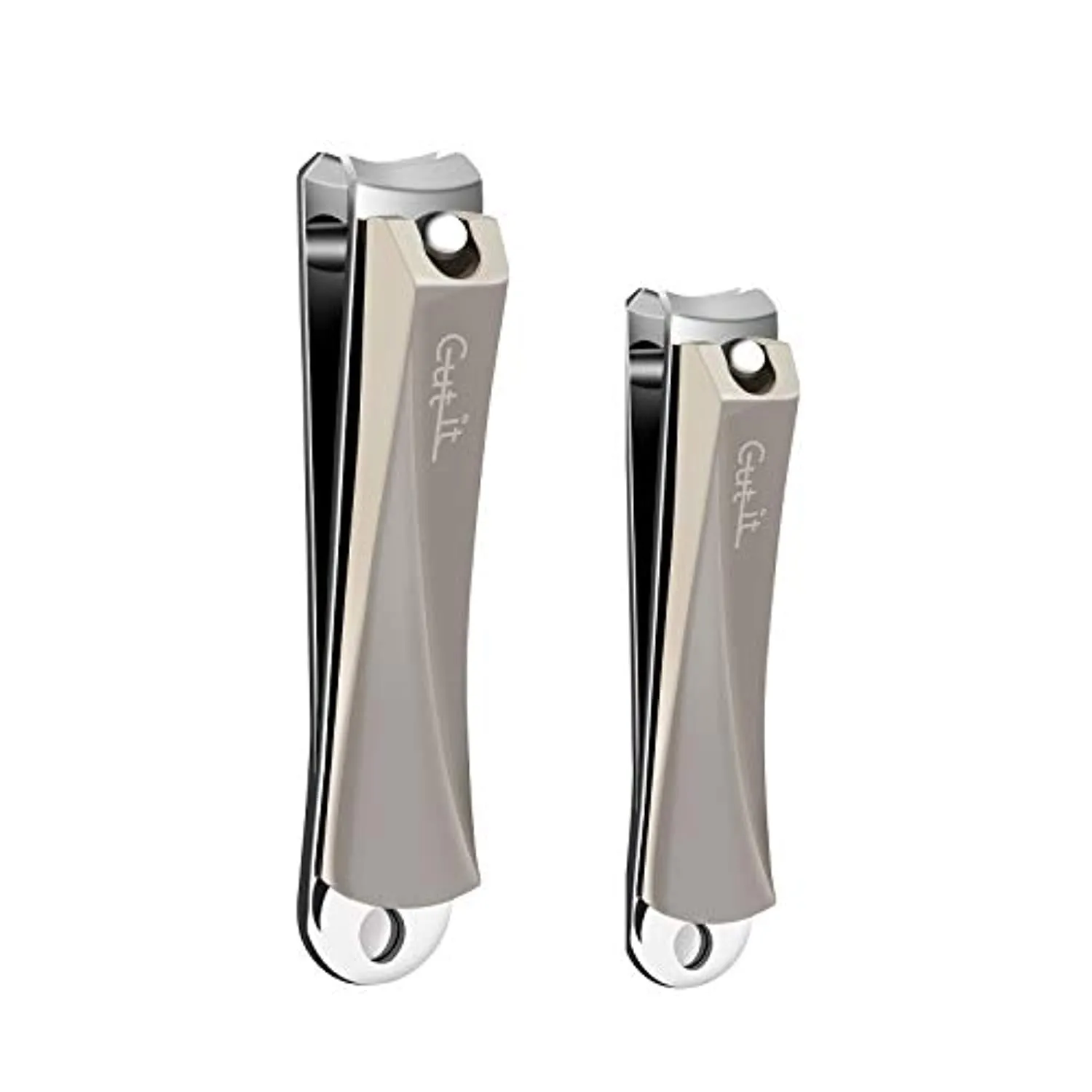 Cut IT Fingernail and Toenail Clippers Precise Stainless Steel Nail Clippers Set, Professional Ultra Sharp Edges Curved Blade Nail Cutters for for Men & Women, No Splash Nail Trimmer for Thick Nails