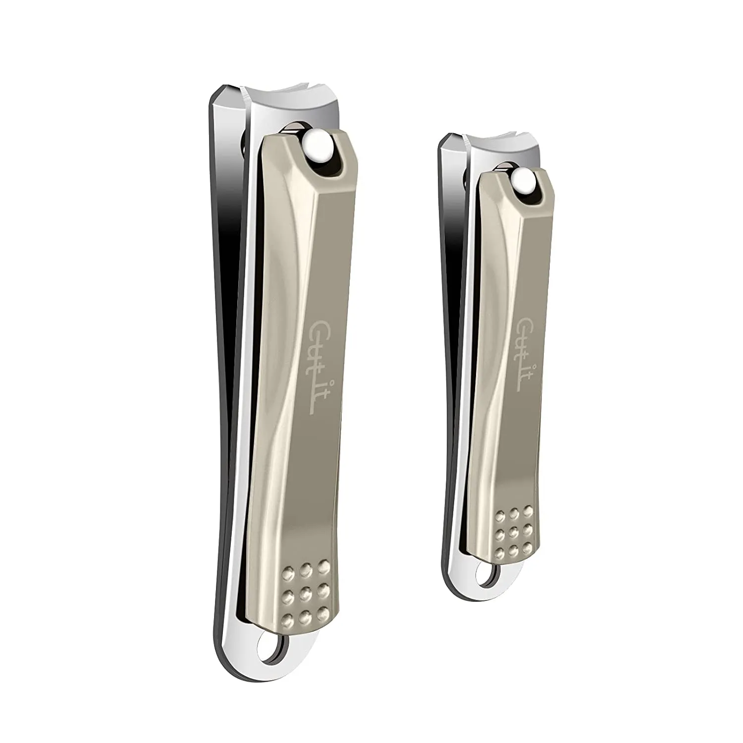 Cut IT Fingernail and Toenail Clippers Precise Stainless Steel Nail Clippers Set, Professional Ultra Sharp Edges Curved Blade Nail Cutters for for Men & Women, No Splash Nail Trimmer for Thick Nails