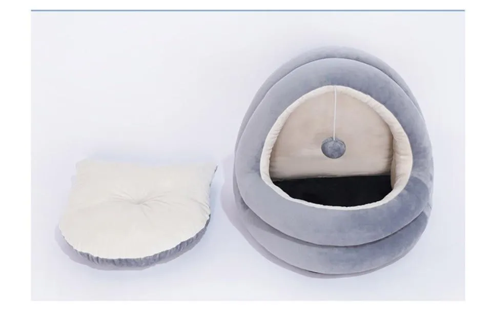 Deluxe Cat Cave Bed - Drop Down Ball