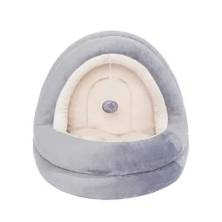 Deluxe Cat Cave Bed - Drop Down Ball