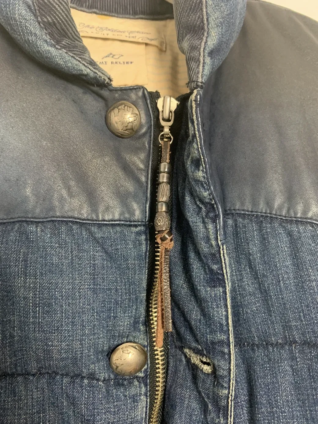 Denim Down Vest