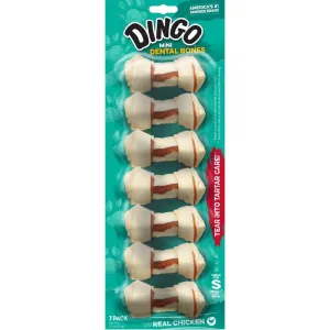 DINGO - Dental Bones Dog Chews with Real Chicken Mini - 7 Bones (3 oz./84 g)