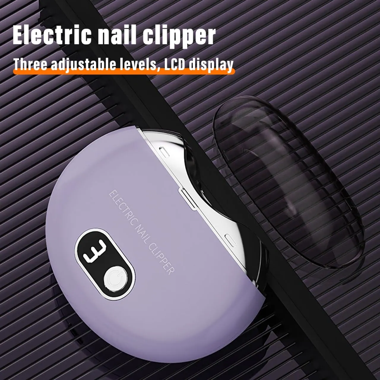 Electric Nail Clipper, Electric Toenail Clipper, 3-Speed Electric Nail Trimmer with LCD Digital Display, USB Rechargeable Safety Electric Nail Clippers for Kids, Adults, Elderly (Ivory)