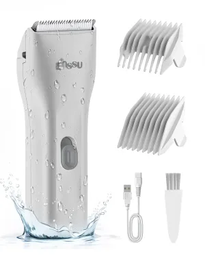 ENSSU Cordless Hair Clippers for Men - Waterproof Beard Trimmer with Ceramic Blade, Rechargeable Electric Hair Cutting Kit for Adults and Kids, White