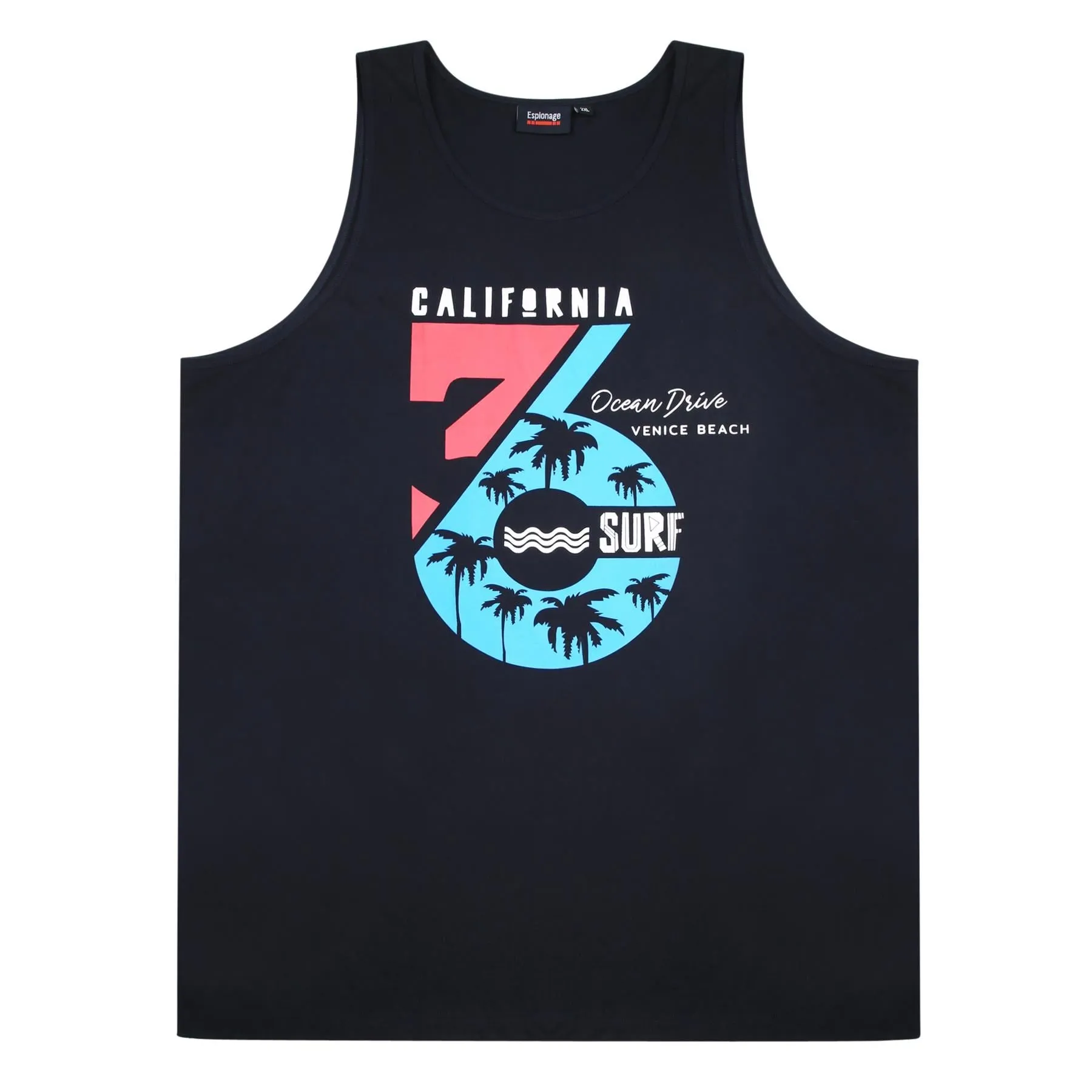 Espionage Mens Big Size Printed Vest oin 2XL-8XL