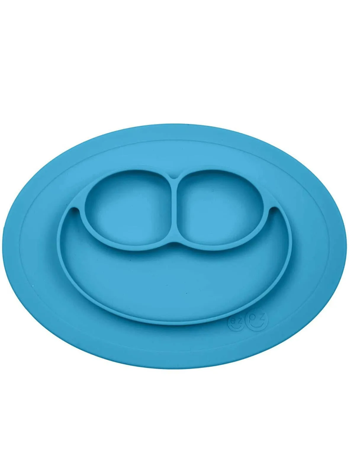 ezpz Mini Mat Silicone Suction Plate with Built (Blue)