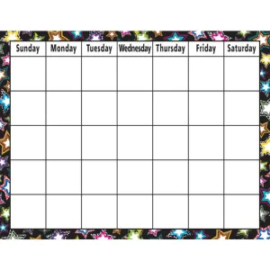 Fancy Stars Calendar Chart