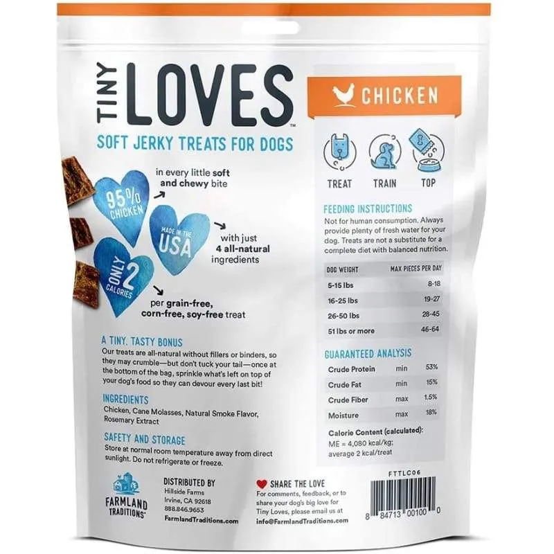 Farmland Traditions Tiny Loves Chicken Soft Jerky Dog Treats 6oz