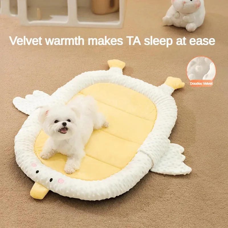 Fleece Yellow Goose Pet Sleeping Mat