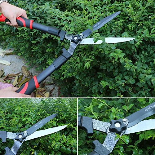 FLORA GUARD Hedge Shears-23 Inches in Length - Carbon Steel Blades with Soft Handle