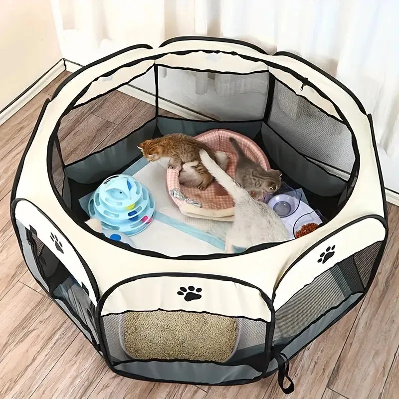 Foldable Cat Maternity Tent - Waterproof & Scratch-Resistant