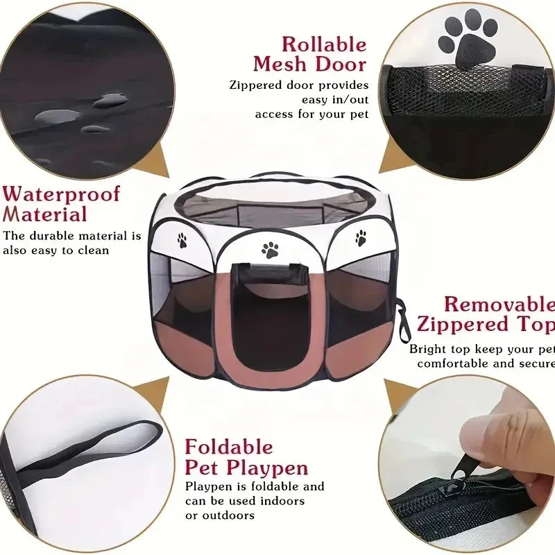 Foldable Cat Maternity Tent - Waterproof & Scratch-Resistant