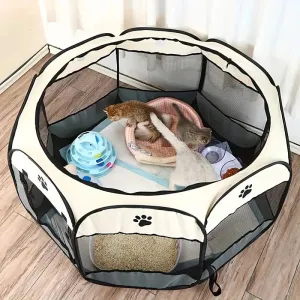Foldable Cat Maternity Tent - Waterproof & Scratch-Resistant