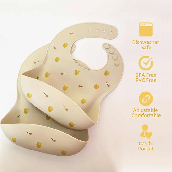 Food Grade BPA Free Newborn-مريلة أطفال