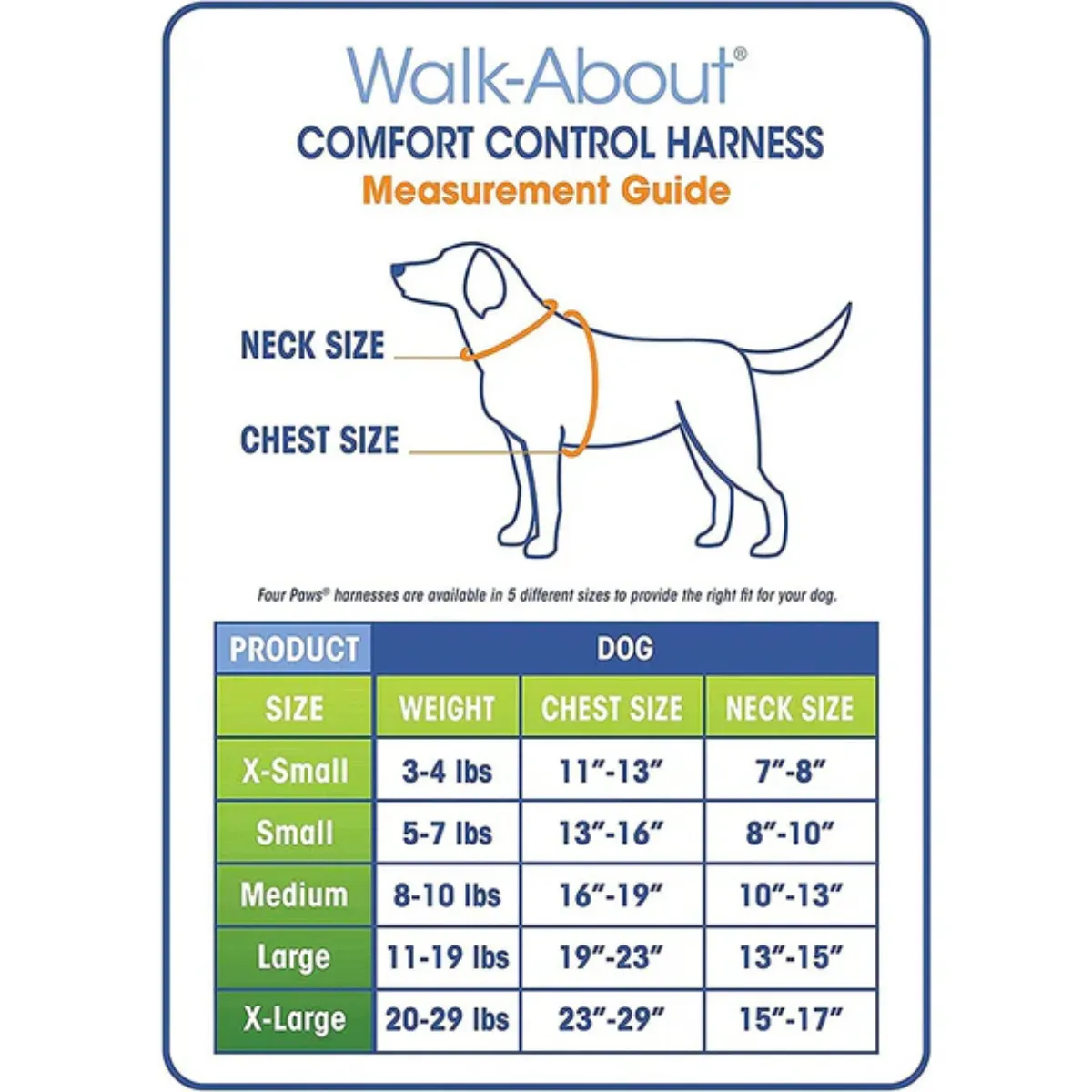 Four Paws Comfort Control Dog Harness, Black, Medium