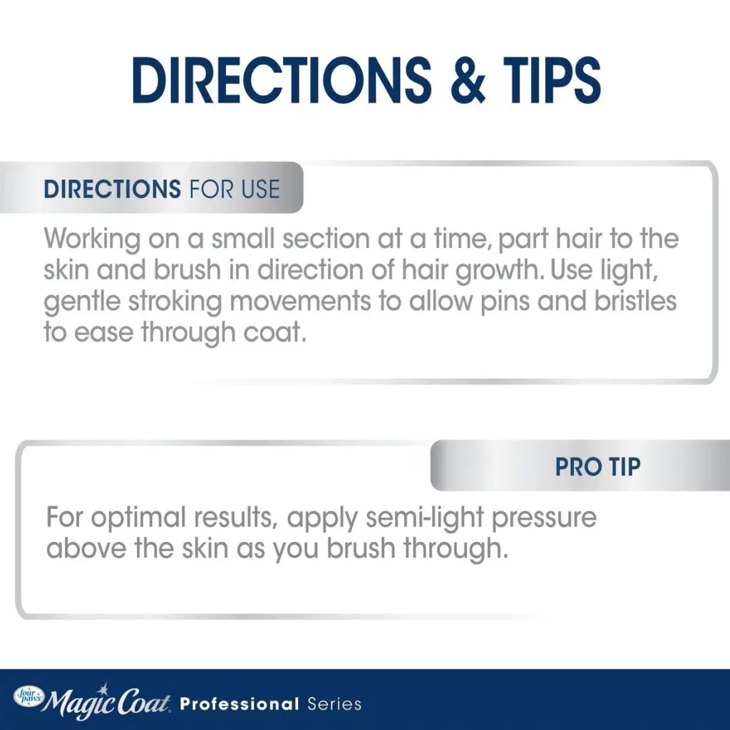 Four Paws Magic Coat Professional Series Self-Cleaning Slicker Brush For Pets