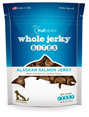 Fruitables Whole Jerky Bites Alaskan Salmon Jerky Dog Treats 5oz